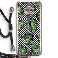 Geometrische jungle: Motorola Moto G6 Transparant Hoesje met koord