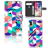 Apple iPhone Xs Max | Book Case | Blokken Kleurrijk