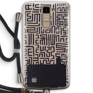 Moroccan Print: LG K10 (2016) Transparant Hoesje met koord