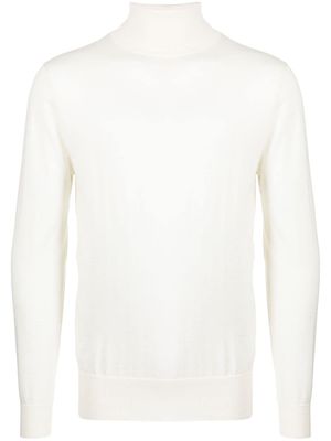 N.Peal sweat en cachemire à col roulé - Blanc