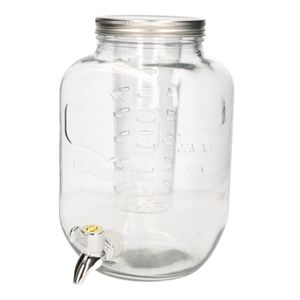 Glazen drank dispenser/limonadetap met kraantje 4 liter