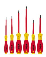 Wiha schroevendraaier SoftFinish electric sleufkop/ Phillips-schroevendraaierset, 6-delig 00833