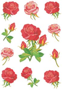 HERMA Decorative labels DECOR roses 3 sheets etiket