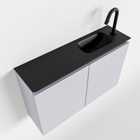 Toiletmeubel Mondiaz Ture | 80 cm | Meubelkleur Cale | Eden wastafel Urban Rechts | 1 kraangat