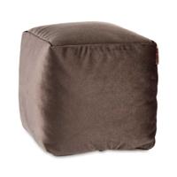 Arte Regal Poef - fluweel - taupe - 30 x 30 cm - vierkant - woondecoratie