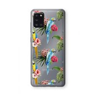 Kleurrijke papegaaien: Samsung Galaxy A31 Transparant Hoesje