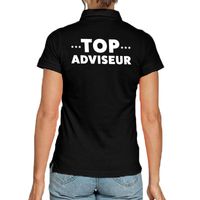 Top adviseur beurs/evenementen polo shirt zwart voo