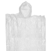 Wegwerp regenponcho - Pakket van 6x stuks - transparant - voor kinderen - 63 x 70 cm - polyester - r