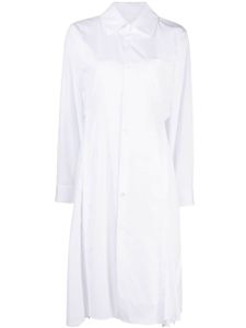 Comme Des Garçons Comme Des Garçons robe-chemise en coton à manches longues - Blanc