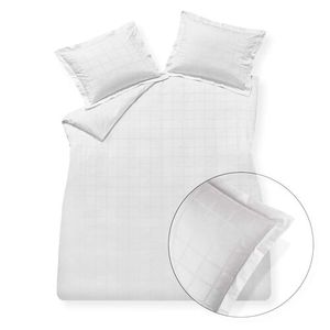 Vandyck Vandyck Home 78 Check 300Tc Dekbedovertrek 2-persoons (200x200/220) white
