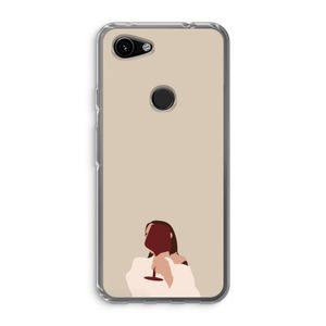 I drink wine: Google Pixel 3a Transparant Hoesje