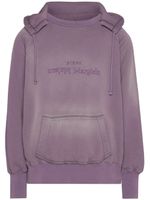 Maison Margiela hoodie zippé en coton à logo - Violet