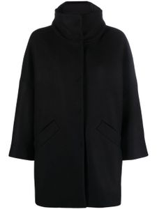 Herno manteau boutonné à col montant - Noir