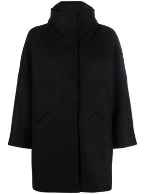 Herno manteau boutonné à col montant - Noir