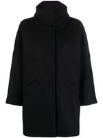 Herno manteau boutonné à col montant - Noir