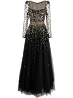 Jenny Packham robe longue Kuda à ornements en cristal - Noir