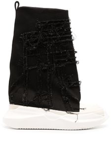 Rick Owens DRKSHDW baskets montantes Slashed Fogachine - Noir