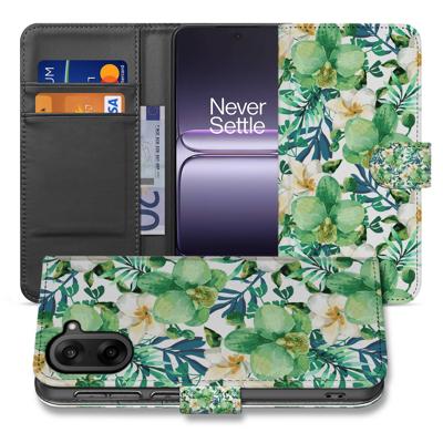 Orchidee Groen Hoesje Voor OnePlus Nord CE 5 | Portemonnee Hoesje