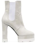 Casadei Nancy 120mm platform ankle boots - Gris