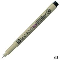 Markeerstiften Talens Sakura PIGMA MICRON 005 Zwart (12 Stuks)