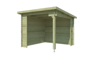 Overkapping Lara 275x275 Olijfgroen Geimpregneerd - Outdoor life