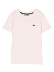 Lacoste Kids t-shirt en coton à logo brodé - Rose