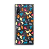 Kleurrijke katten: Samsung Galaxy Note 10 Plus Transparant Hoesje