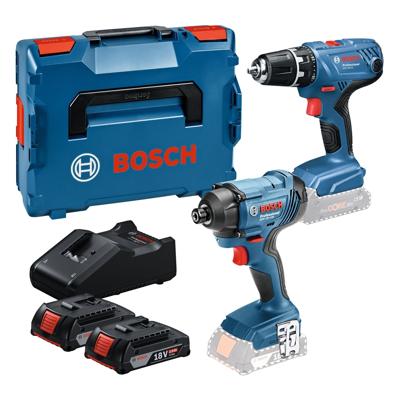Bosch Professional Bosch Professional Accu Combiset 2-delig (GDR 18V-160 + GSR 18V-21) 18V 2.0Ah in L-Boxx - 06019G5101