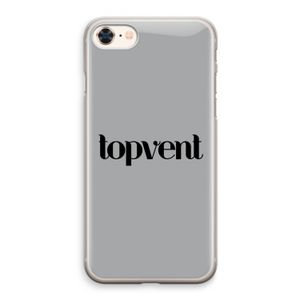 Topvent Grijs Zwart: iPhone 8 Transparant Hoesje