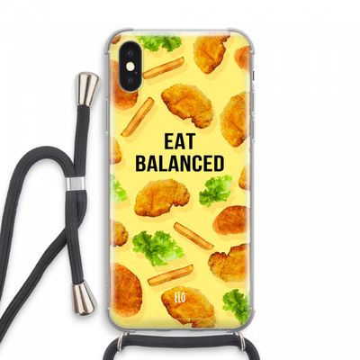 Eat Balanced: iPhone XS Max Transparant Hoesje met koord