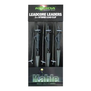 Korda Leadcore Leaders Hybrid Lead Clip QC Swivel 1m Weed