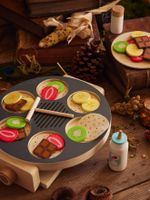 FSC¨ houten pannenkoeken party set grijs