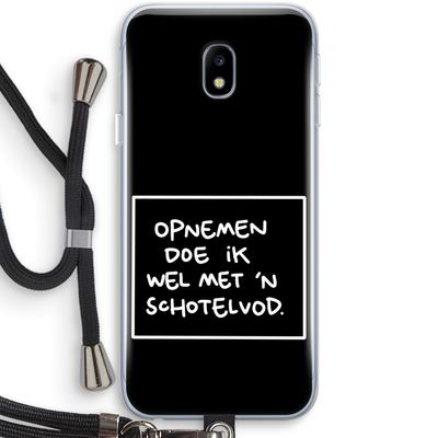 Schotelvod: Samsung Galaxy J3 (2017) Transparant Hoesje met koord