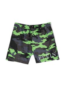 Philipp Plein Junior short à imprimé graphique - Vert