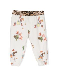 Roberto Cavalli Junior pantalon en coton à fleurs - Rose