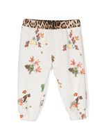 Roberto Cavalli Junior pantalon en coton à fleurs - Rose