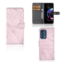 Motorola Edge 20 Pro Bookcase Marble Pink - Origineel Cadeau Vriendin