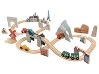 lupilu Houten treinset (Reis door Europa)