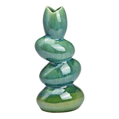 Vaas van porselein groen (B/H/D) 13x28x9cm