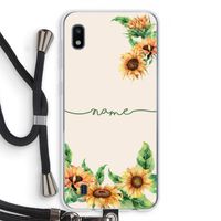 Zonnebloemen: Samsung Galaxy A10 Transparant Hoesje met koord