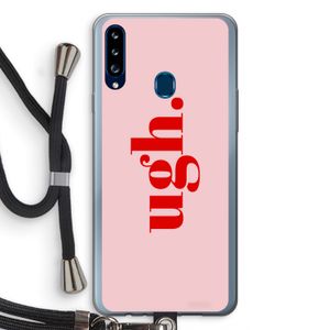 Ugh: Samsung Galaxy A20s Transparant Hoesje met koord