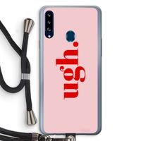 Ugh: Samsung Galaxy A20s Transparant Hoesje met koord