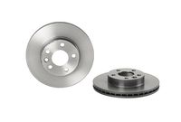 Remschijf COATED DISC LINE BREMBO, Remschijftype: Binnen geventileerd, u.a. für VW