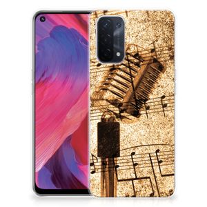 OPPO A74 5G | A54 5G Siliconen Hoesje met foto Bladmuziek