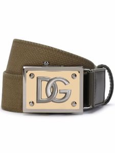 Dolce & Gabbana ceinture à plaque logo - Vert