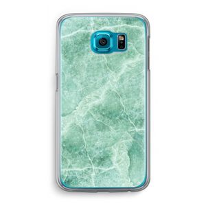 Groen marmer: Samsung Galaxy S6 Transparant Hoesje