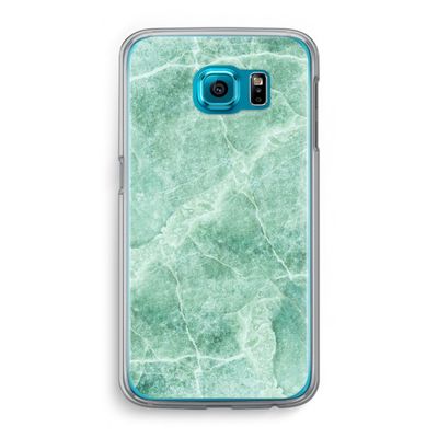 Groen marmer: Samsung Galaxy S6 Transparant Hoesje