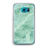 Groen marmer: Samsung Galaxy S6 Transparant Hoesje Groen marmer: Samsung Galaxy S6 Transparant Hoesje