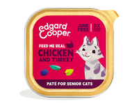 Edgard & Cooper kip en kalkoen paté kat senior natvoer kuipjes 16 x 85gr