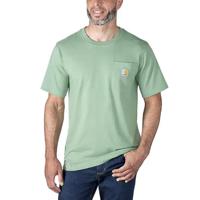 Carhartt K87 Pocket Short Sleeve Loden Frost Heather T-Shirt Heren - thumbnail